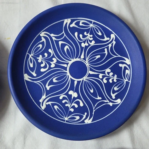 Lidia Barth Tihany 9.5 Hungary Glaze Pottery Petite Wall Plates Set of 6